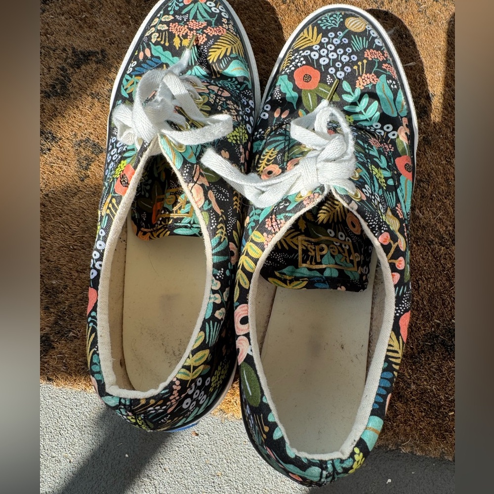 Keds Rifle Paper Floral Sneakers size 7.5 - Picture 7 of 8